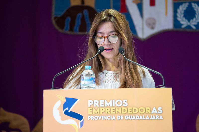 Paqui Lopez en el acto premios