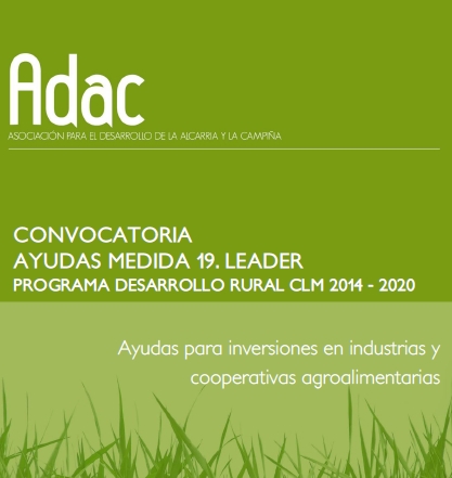 Convocatoria de ayudas para inversiones en industrias y cooperativas agroalimentarias