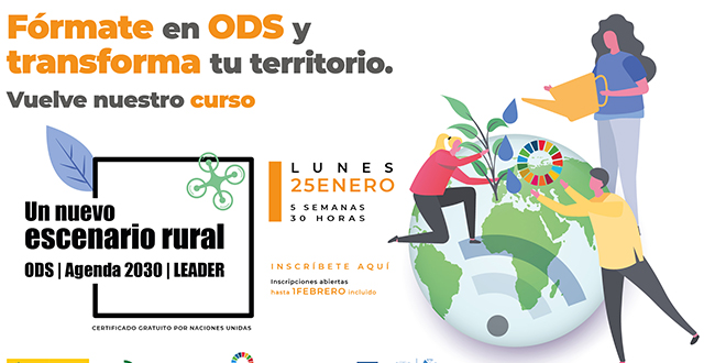 REDR lanza de nuevo el curso “Un nuevo escenario rural: ODS, Agenda 2030 y LEADER” tras el éxito de la primera edición