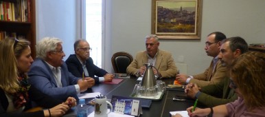 Reunión de José Luis Vega, Presidente de la Diputación de Guadalajara con los Grupos de Acción Local de la provincia