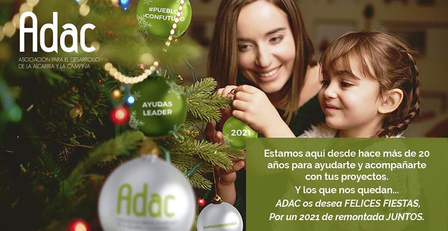 ADAC os desea Felices Fiestas y un 2021 cargado de proyectos JUNTOS
